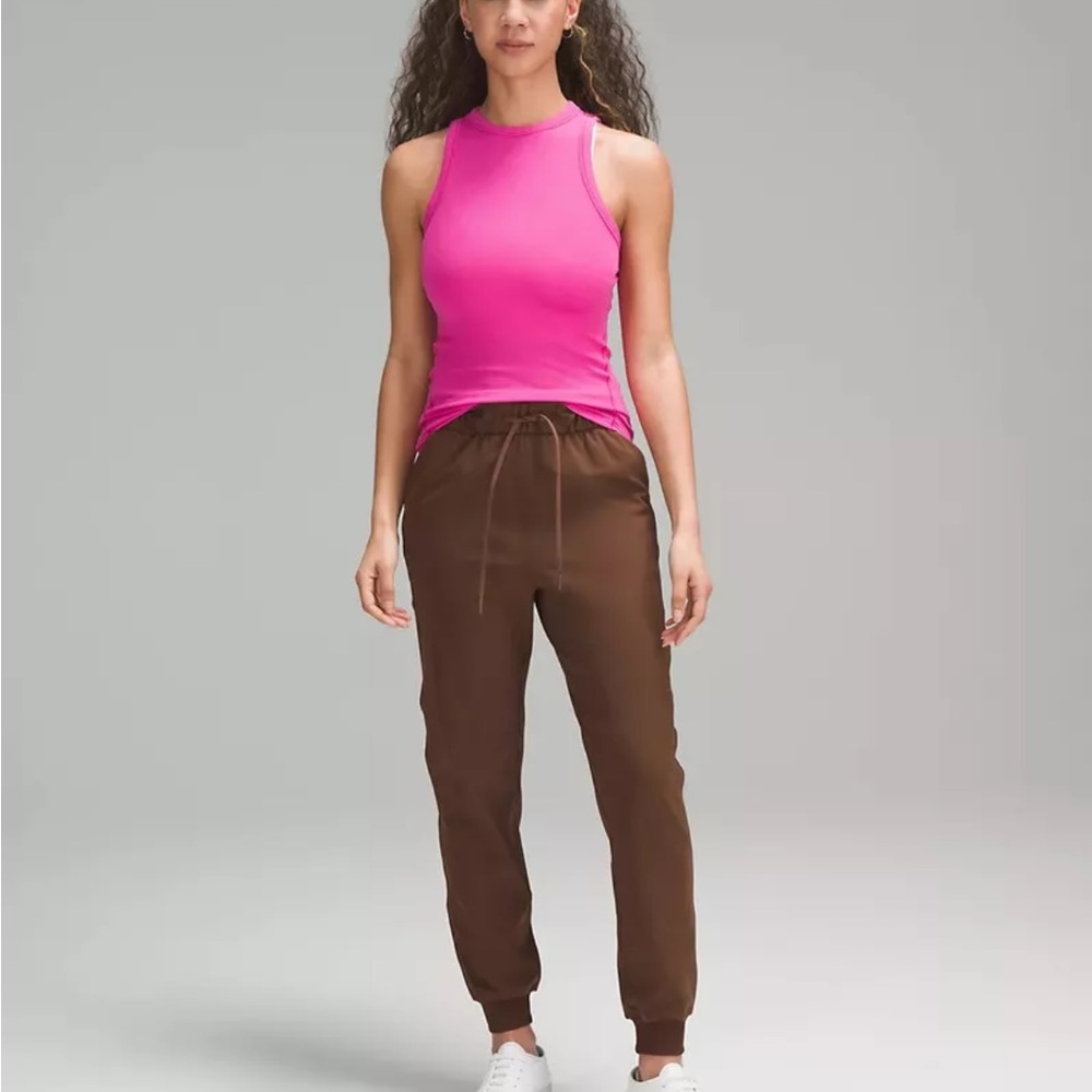 Lululemon Stretch Joggers High-Waisted Brown Sz 4